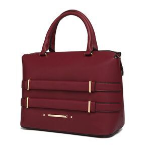6644 Satchel Bag , Vegan Leather Top Handle Handbag Purse by Mia K